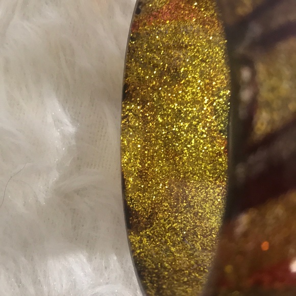 “ACRYLIC BANGLE BRACELET” Brown and Sparkly. - Picture 7 of 7